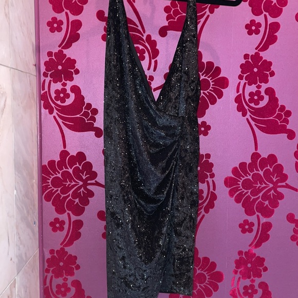 DRESS FORUM Los Angeles Sparkly Black Mini Dress - Picture 1 of 2
